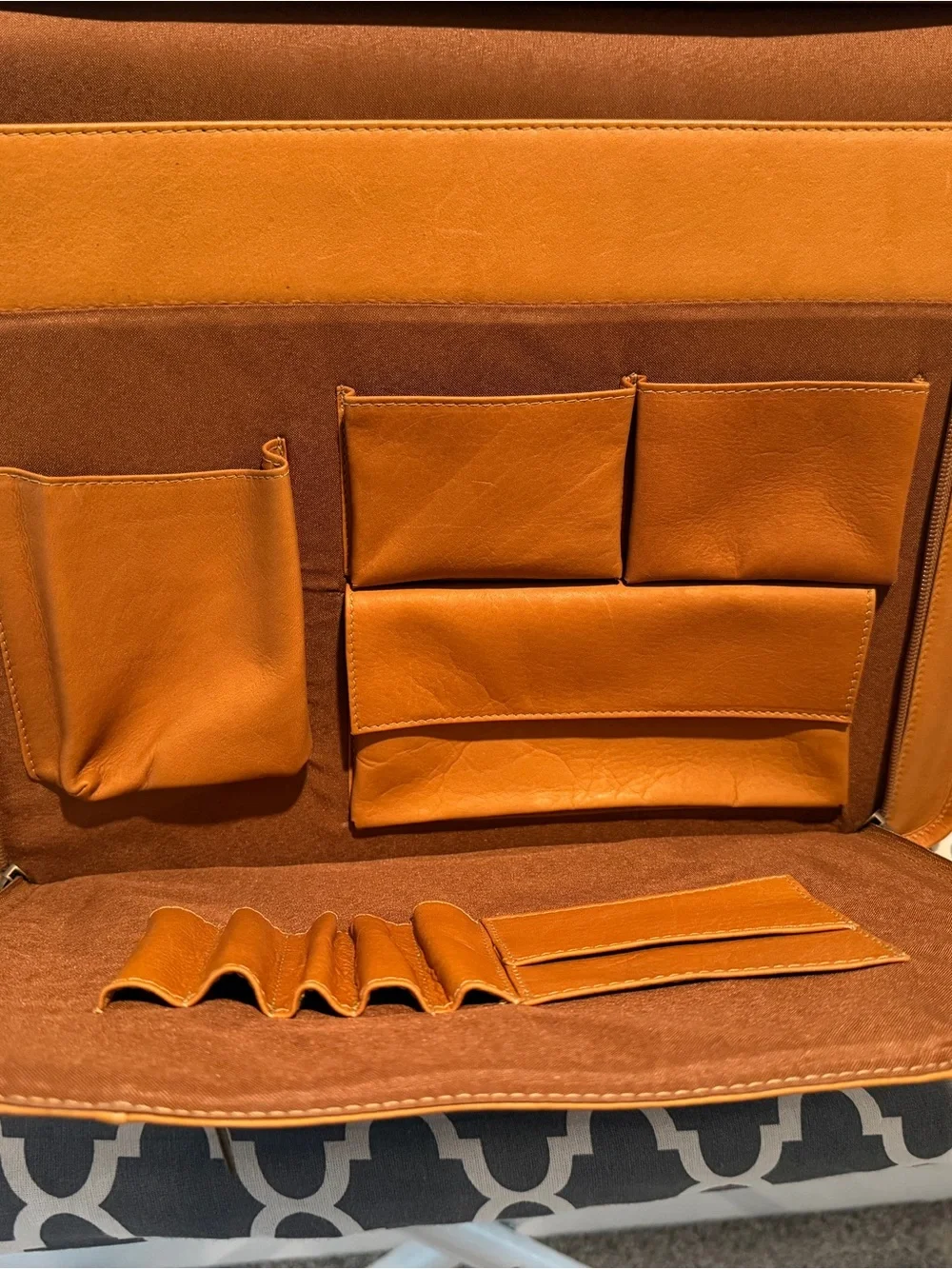 Rodrigo Cowhide Natural Leather Double Sided briefcase